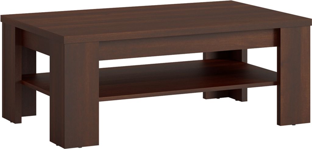 Couchtisch Nussbaum 110 cm IMPERIA-129 mit Ablage