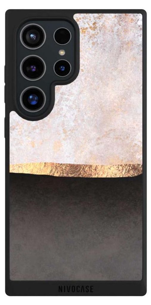 NIVOCASE Handyhülle für Samsung Galaxy S24 Ultra Hülle NIVOpure Case Schwarz Abstrakt Black & White Trends