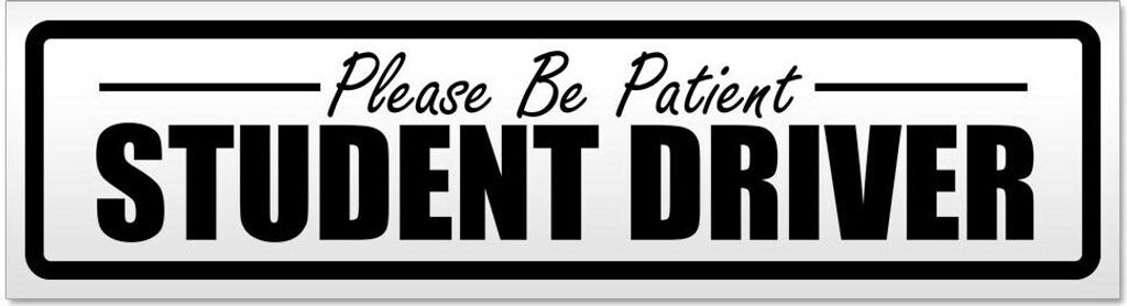 Kiwistar Please Be Patient Student Driver Magnetschild Schild magnetisch - 30cm Schwarz - Magnetfolie für Auto PKW Kfz