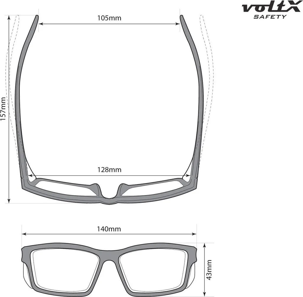Lunettes de sécurité avec correction +2.0 dioptries loupe et CE EN166ft