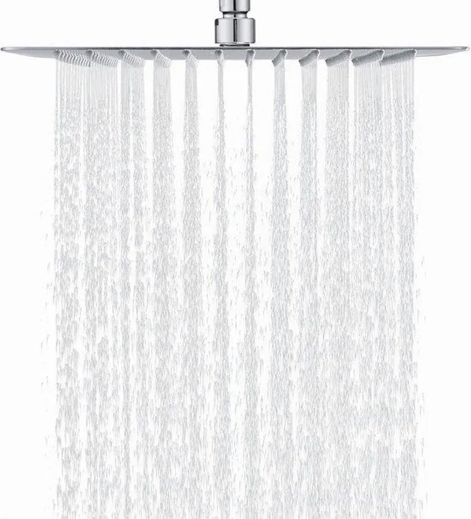 Ciel de pluie carré 20 cm pour douche italienne, inox pivotant réglable