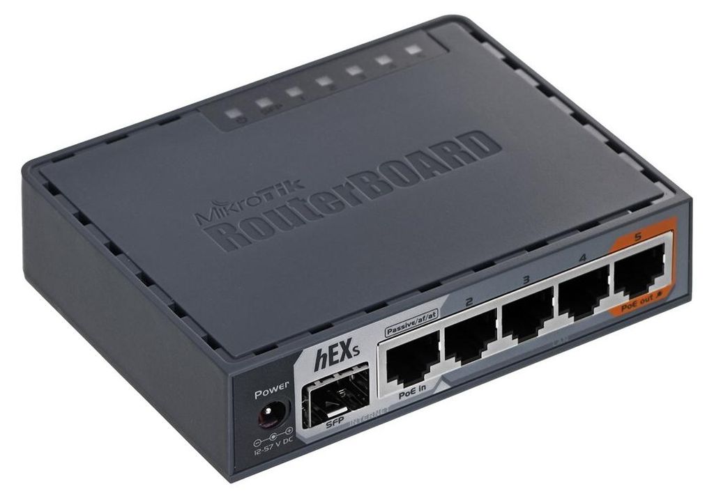 Mikrotik hEX S, Ethernet WAN, Gigabit Ethernet, Čierna Obrázok produktu 