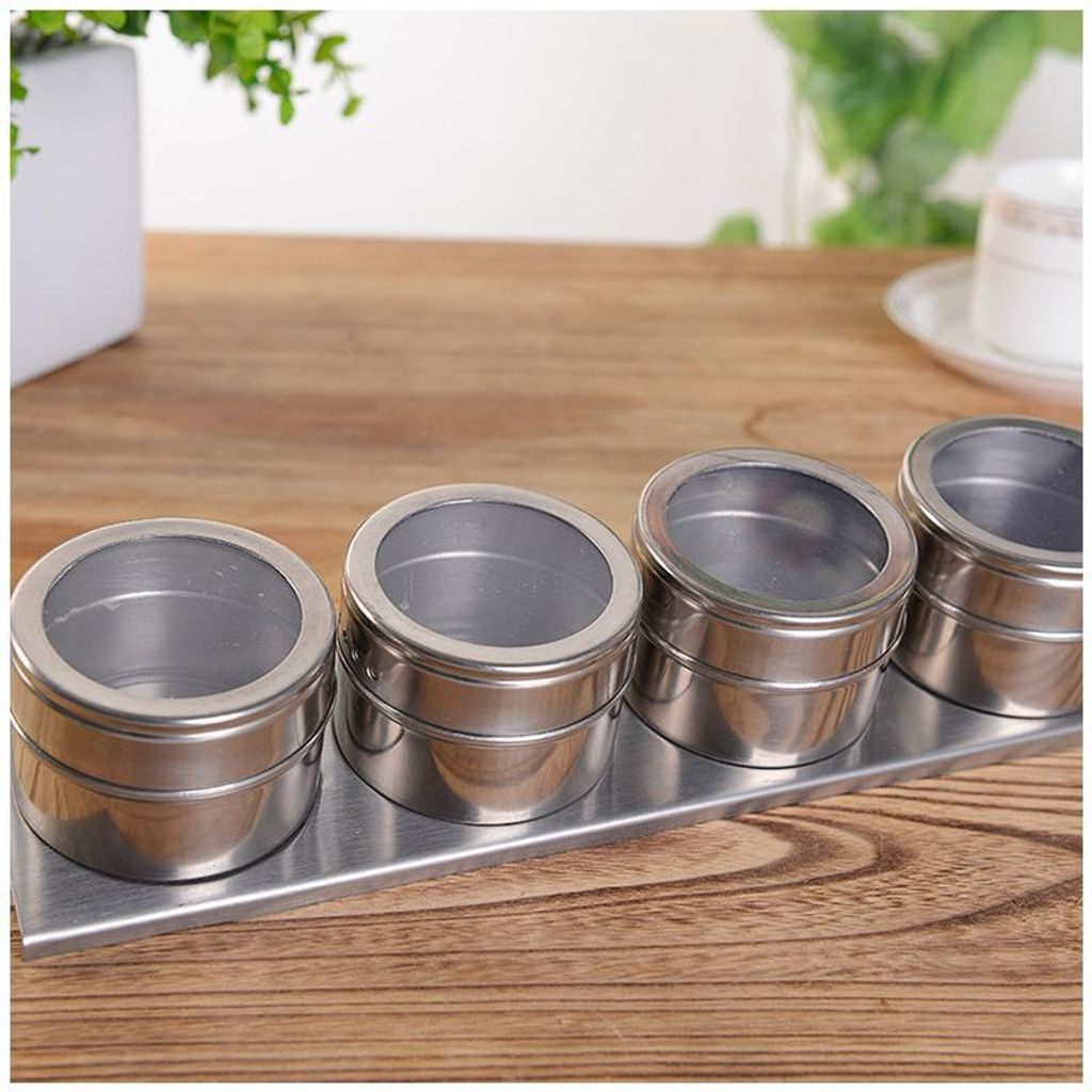 12 magnetische Gewürzdosen für Gewürze, Würzmittel, Kräuter Produktbild 