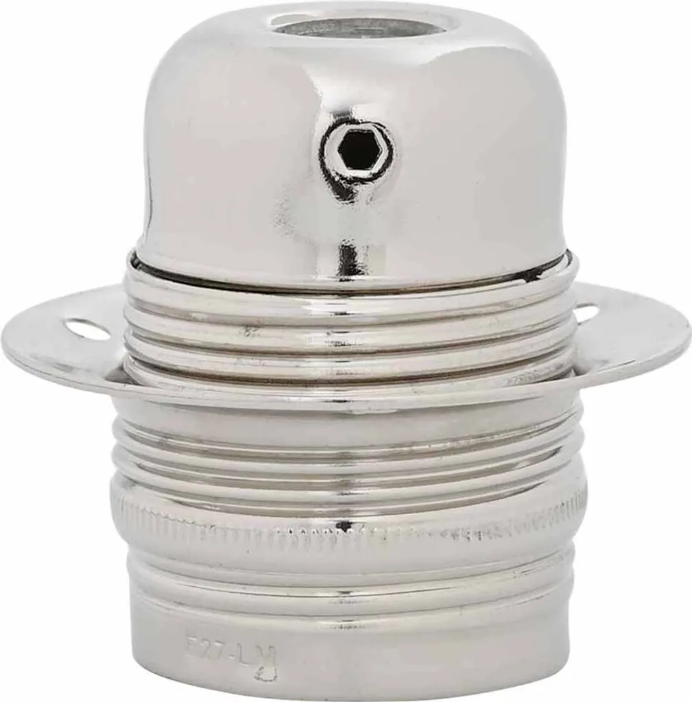 Set 2 Portalampada E27 Nichel Satinato - Design Industriale Moderno - 3