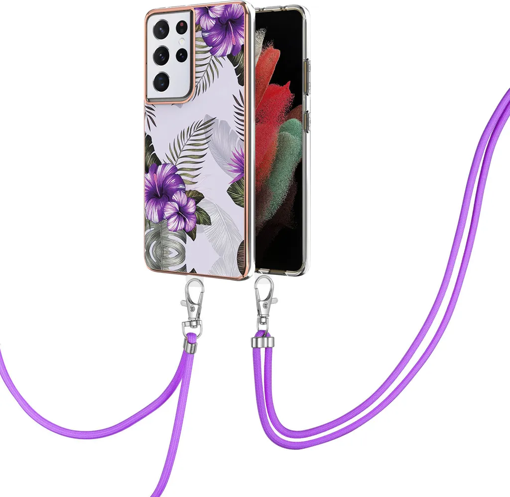 Custodia di Lusso Viola per Samsung Galaxy S21 Ultra: Chic & Safe