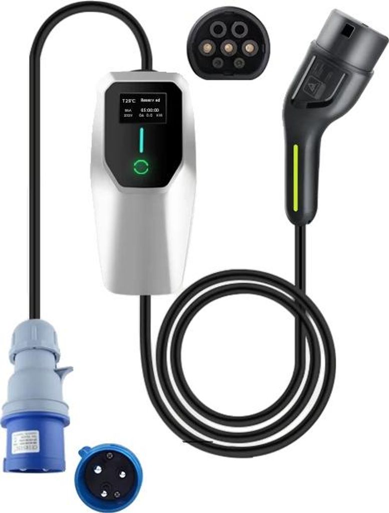 Ladegerät für Elektrofahrzeuge, Typ 2 Stecker, 10-16A Eingangsstrom, SYPro 7KW 5M