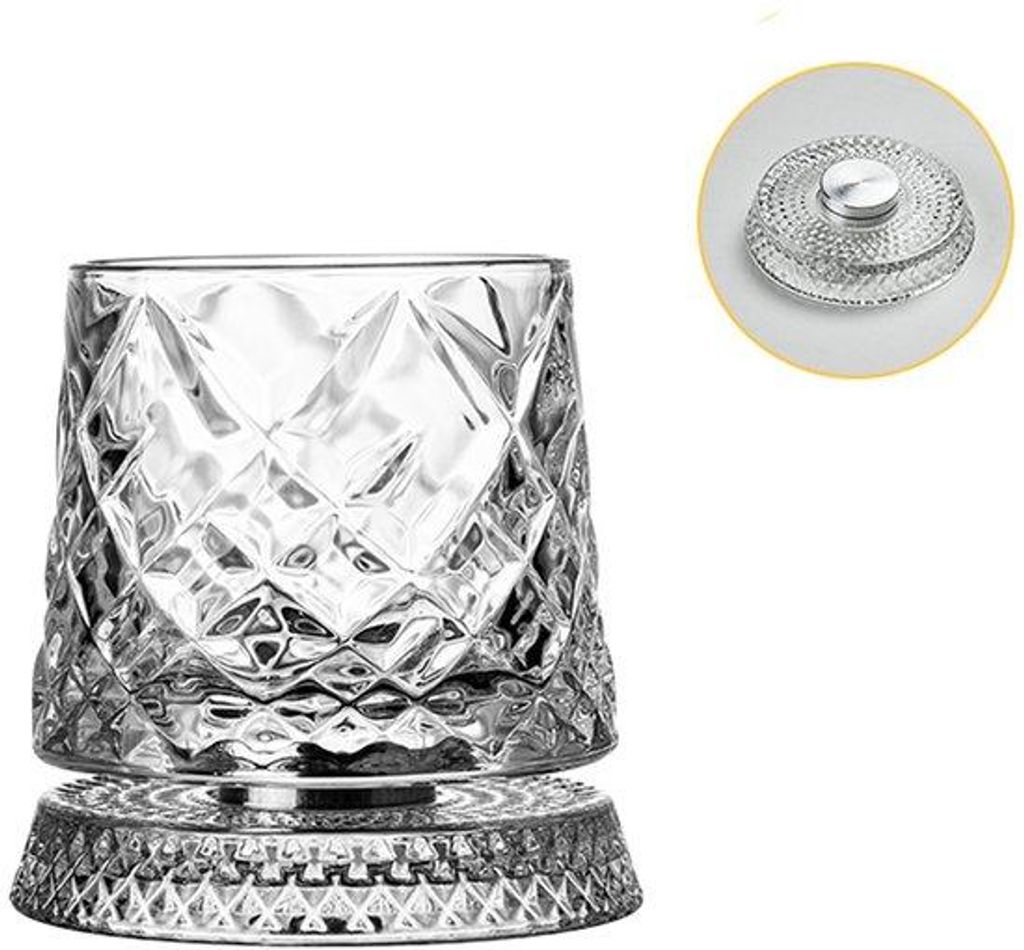 Bicchiere girevole, bicchiere da whisky in cristallo da 260 Immagine del prodotto 