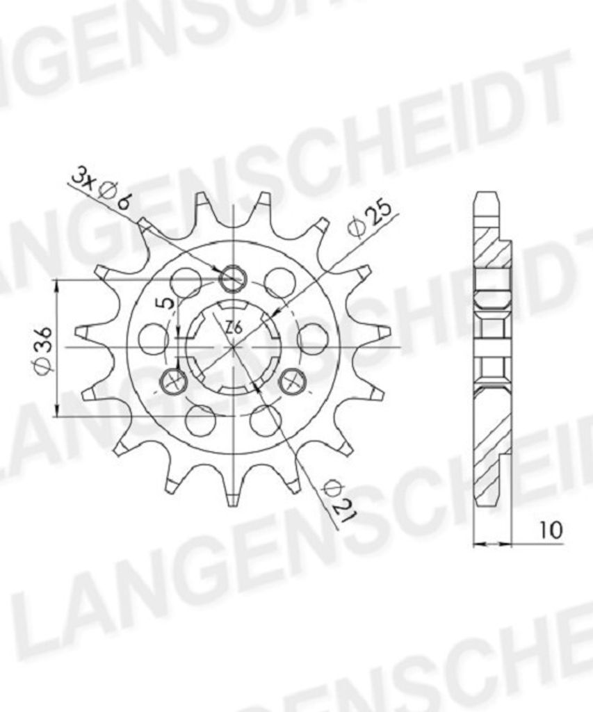 Ritzel Supersprox 520 - 17Z CST-438:17|grobverzahnt 21,4/25,0