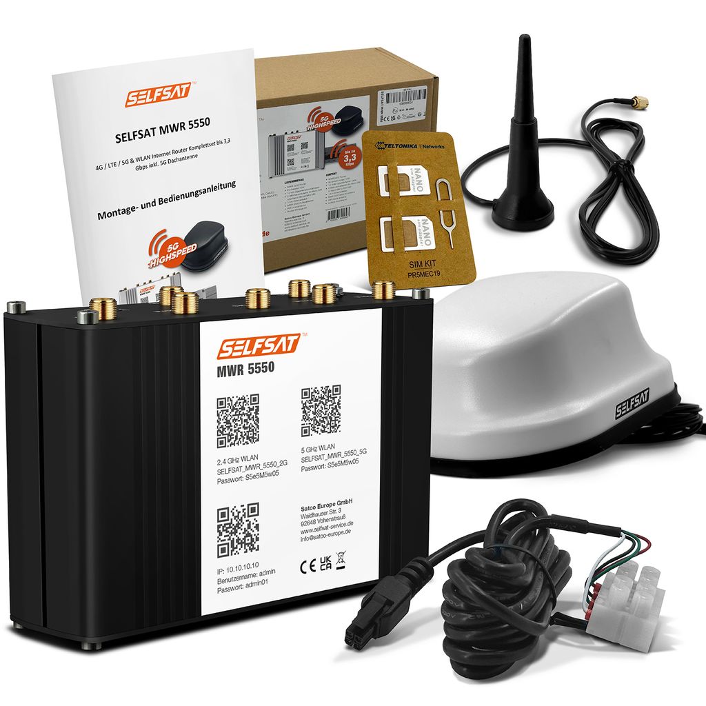 SELFSAT MWR 5550 weiß ( 4G / LTE / 5G & WLAN Internet Produktbild