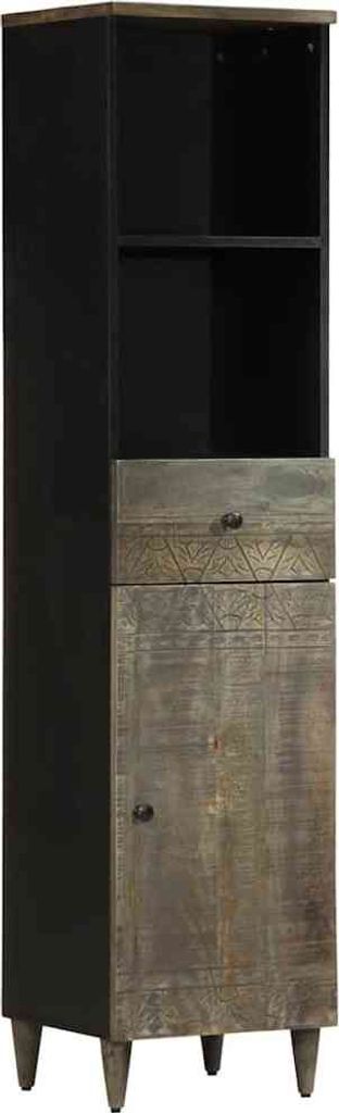 Badschrank 38x33x160 cm Massivholz Mango