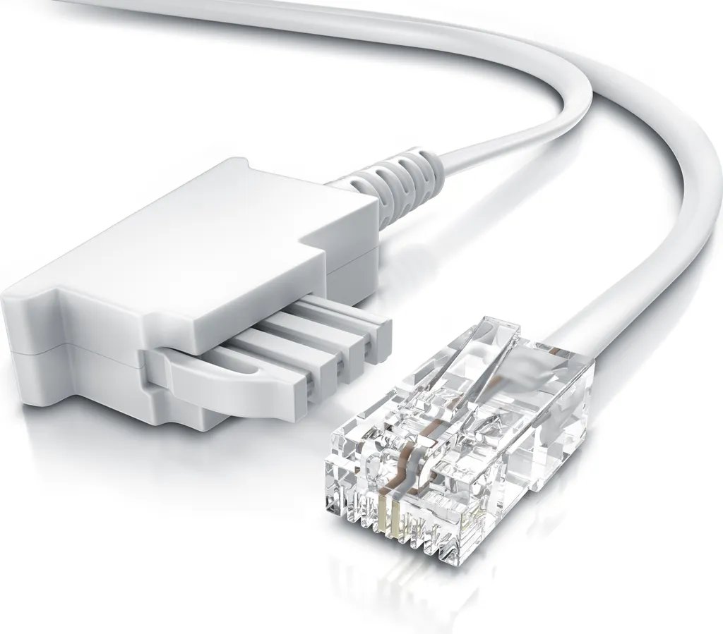 CSL - Cavo Internet per router - da spina TAE-F a spina RJ45 - 30m - Cavo Internet - da router a presa telefonica, TAE - bianco