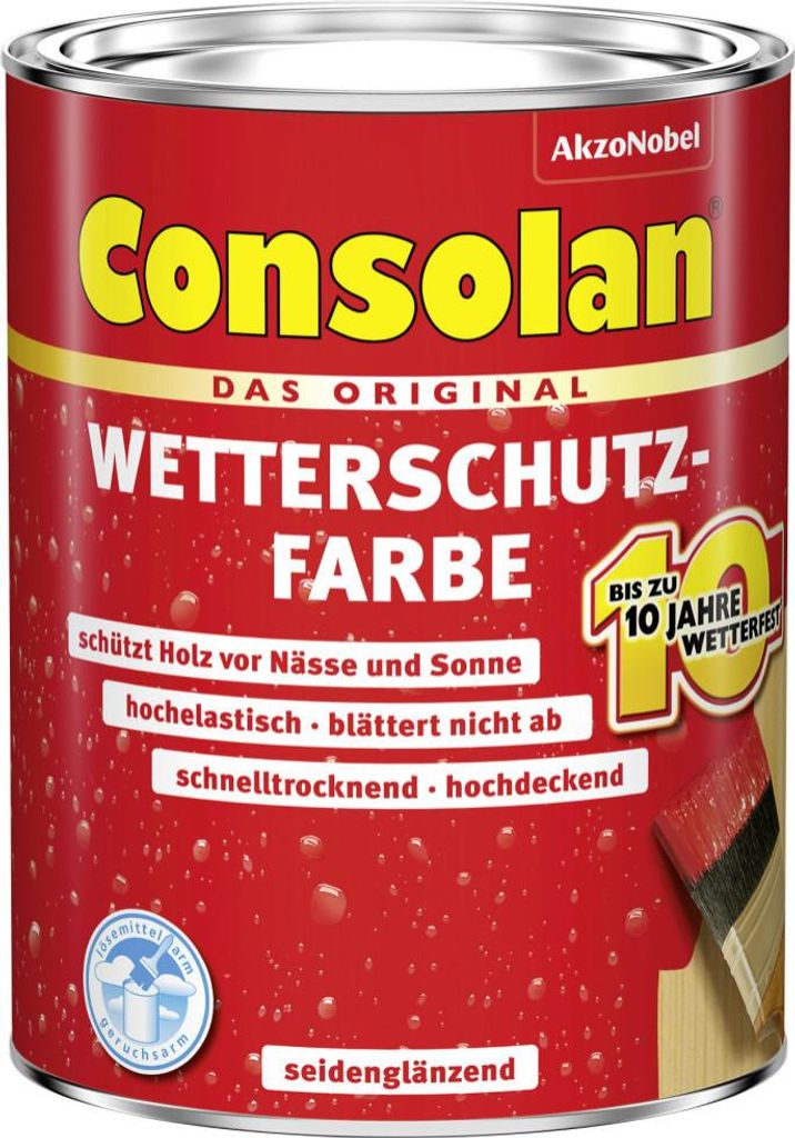 Consolan Wetterschutz-Farbe 0,75 L kaffeebraun