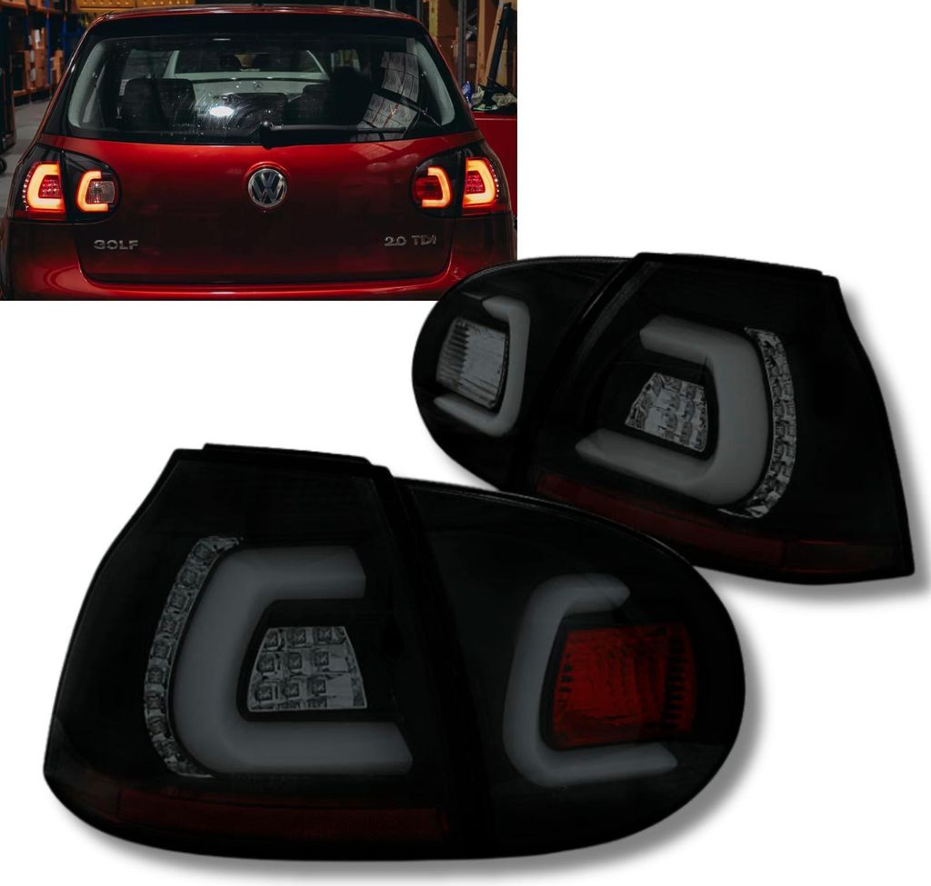 LED LightBar Rückleuchten in schwarz matt für VW Golf 5 V 10.2003-2009