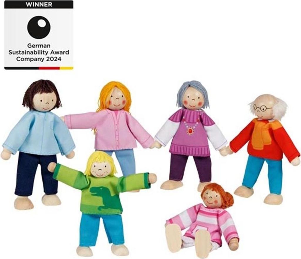 goki Buigpoppen, Moderne Familie, 6-delig Productafbeelding 