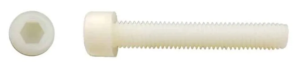 Vis à tête cylindrique M6 x 16 mm DIN 912 Polyamide Blanc D-Work - 2