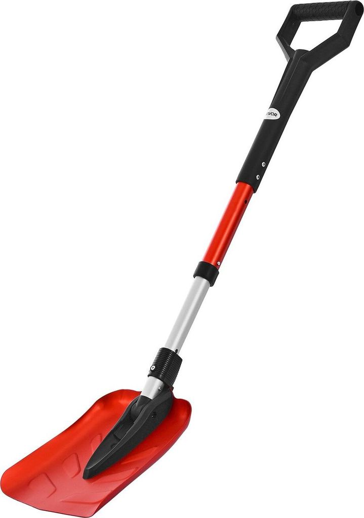 Schneeschaufel für die Einfahrt, 22 cm faltbare Schneeschaufel mit D-förmigem Griff, 36-40 Zoll verstellbar, leichtes Schneeräumgerät aus Alumi...