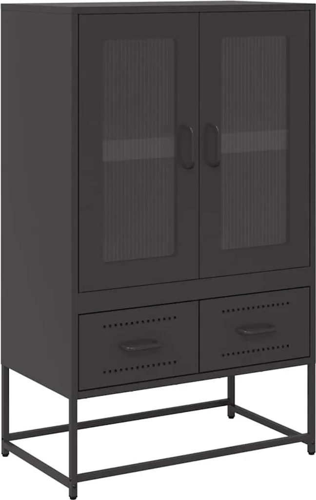 vidaXL Armadietto Ufficio Acciaio Nero 68cm | Credenza Moderna