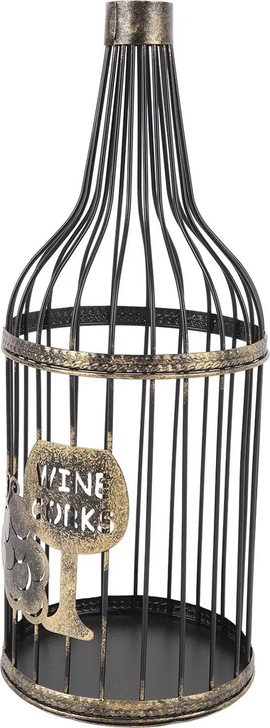 Collecteur de bouchons de vin design en métal doré pour 60 bouchons