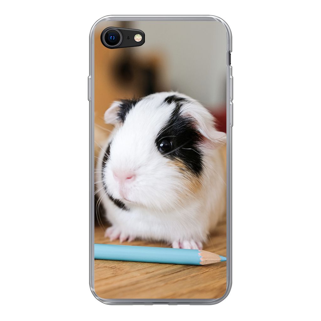 MuchoWow Handyhülle Schutzhülle Hülle für iPhone 8 Entzückende Baby-Meerschweinchen Silikon Softcase Handy Hülle - Schutzhaube