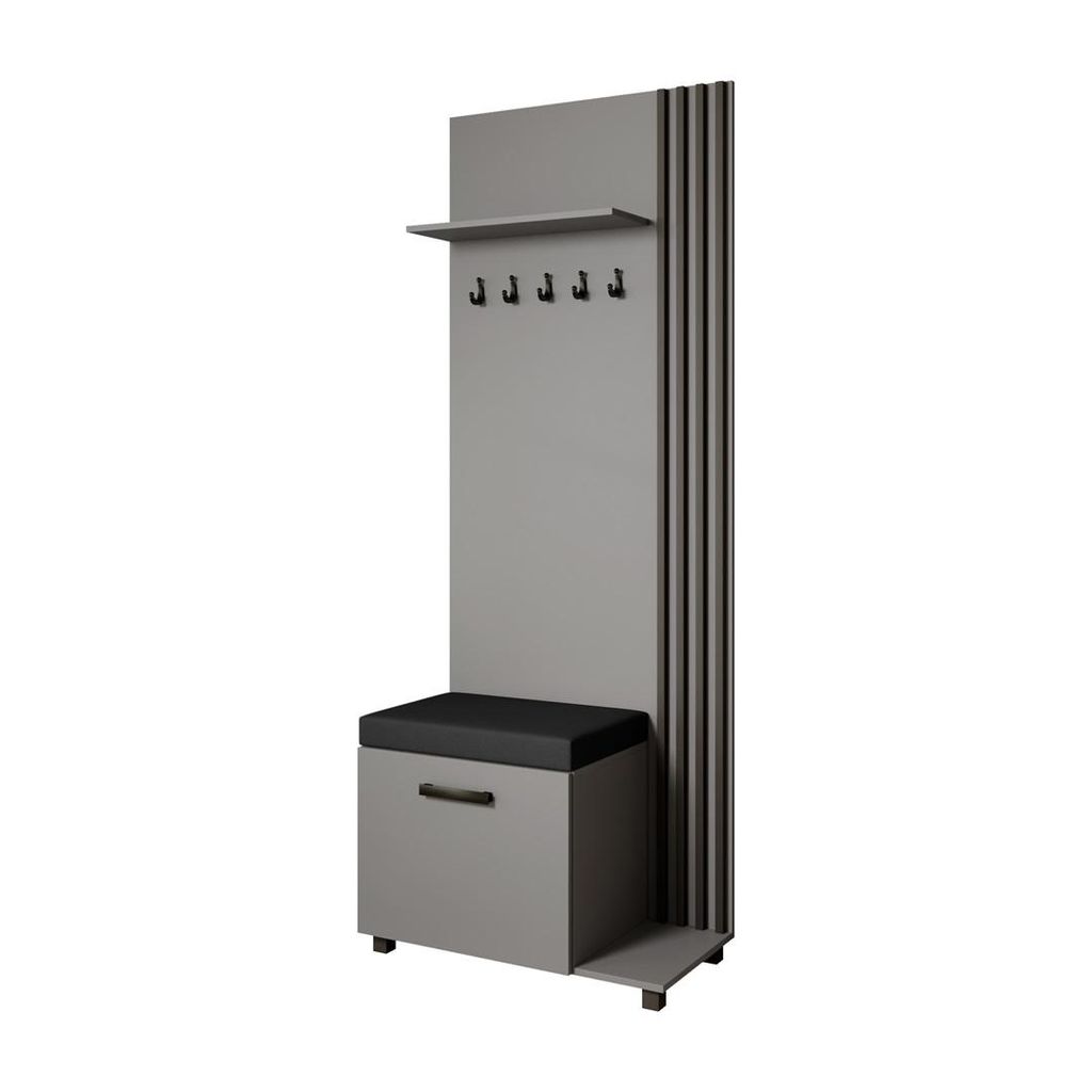 Garderobenschrank LIVIA Rechts Graphit – Garderobe mit Produktbild 