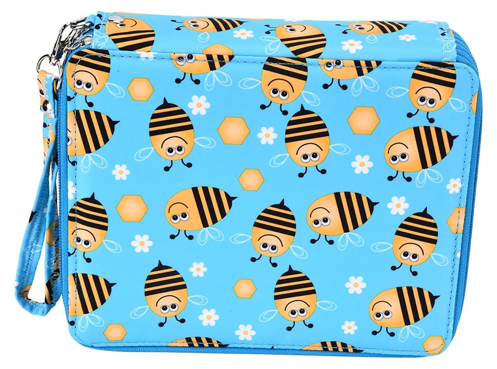 Rangement crayons 127 slots contre le désordre : trousse abeille XXL