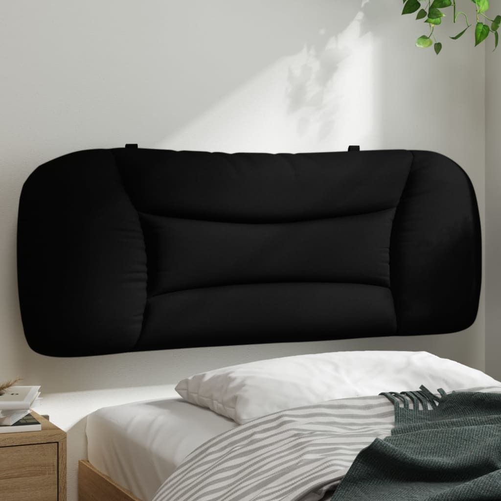 Kopfteil-Kissen Schwarz 100 cm Stoff 374551