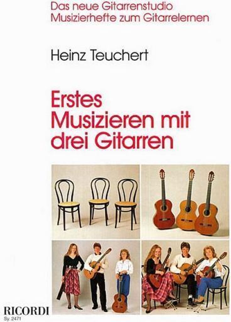 Erstes Musizieren mit drei Gitarren