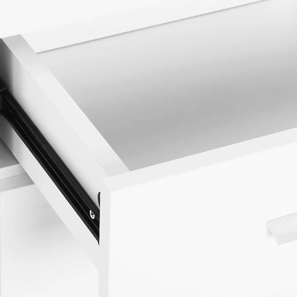 Commode de cuisine compacte pour micro-ondes et vaisselle blanche - 8