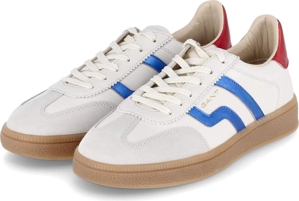Gant Damen Low Sneaker CUZIMA Weiß Blau Rot Leder Größe: 37