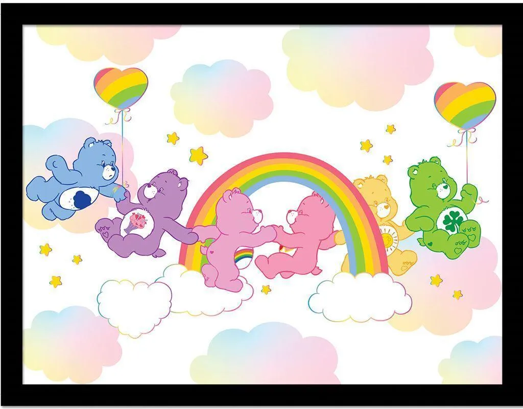 Orsetti del Cuore Poster Incorniciato Arcobaleno 40x30cm - Regalo Magico
