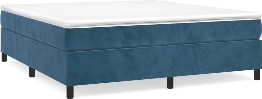 vidaXL Boxspringbettgestell Dunkelblau 160x200 cm Samt