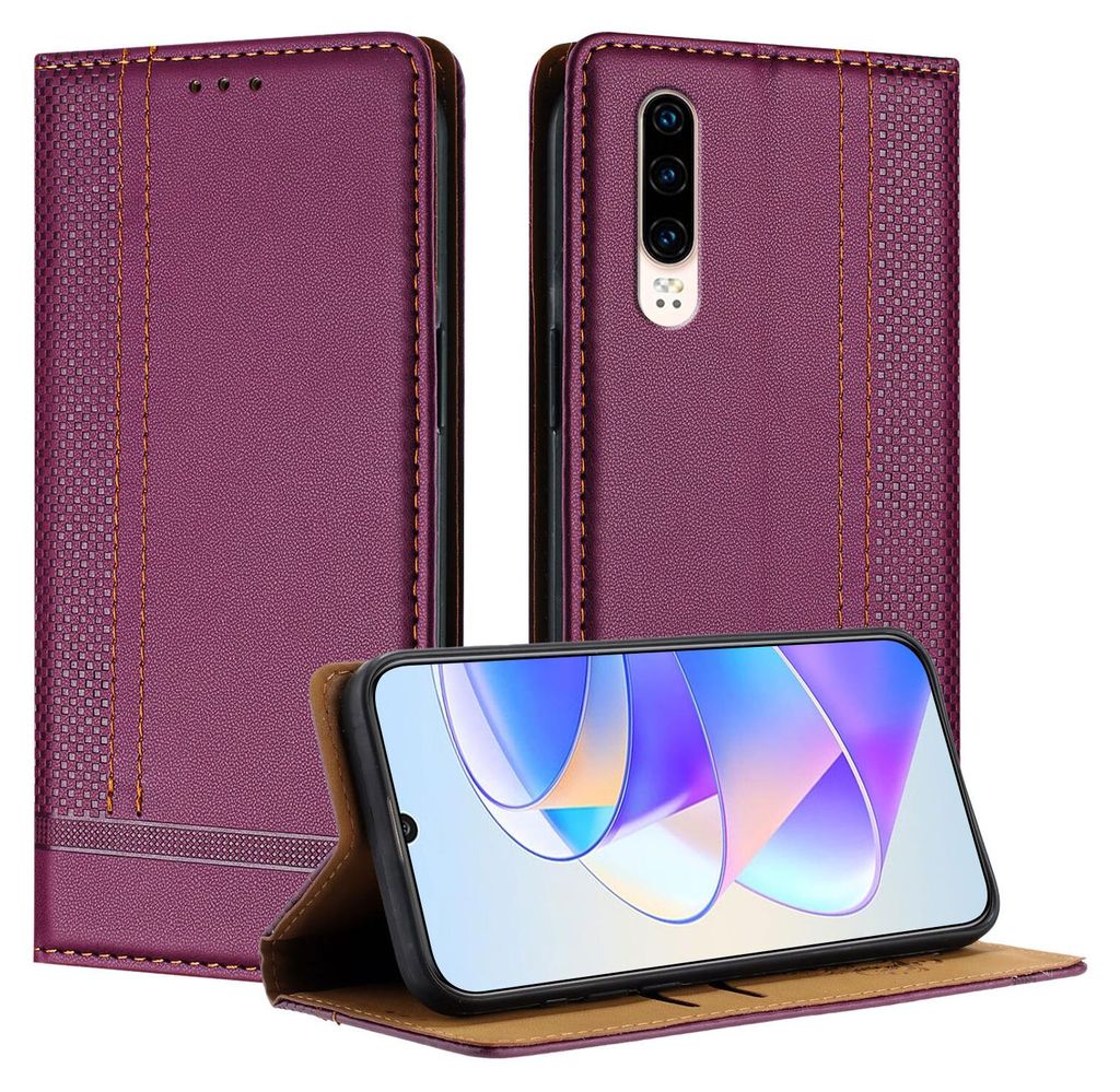 Pouzdro pro Huawei P30 kožené flipové pouzdro s funkcí Obrázek produktu 
