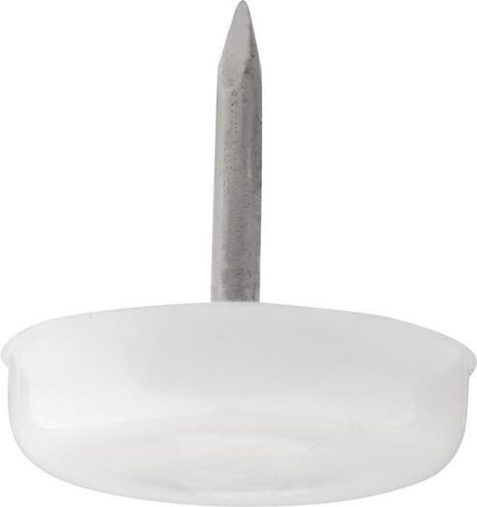 Walteco Plastový kluzák s trnem, průměr 20mm, bílý, 8 ks Obrázek produktu 