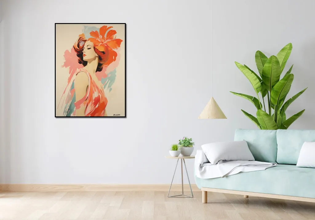 Grande affiche Mélodie florale 75x100 cm : impression haute définition - 3