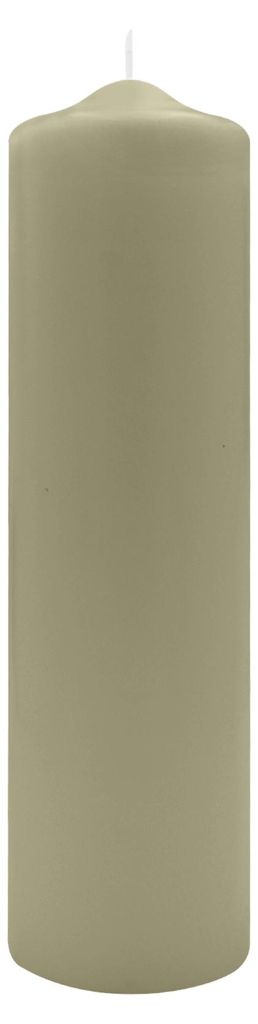Spitzkopf Stumpen Kerzen Antik-Grün Verde Vecchio 30 x Ø 8 cm, 6 Stück