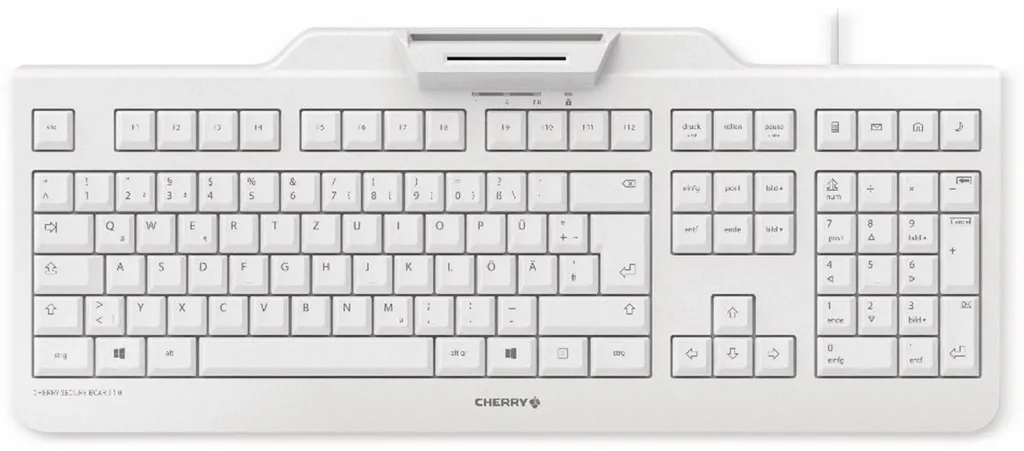 Clavier professionnel CHERRY SECURE BOARD 1.0 blanc pour virement - 2