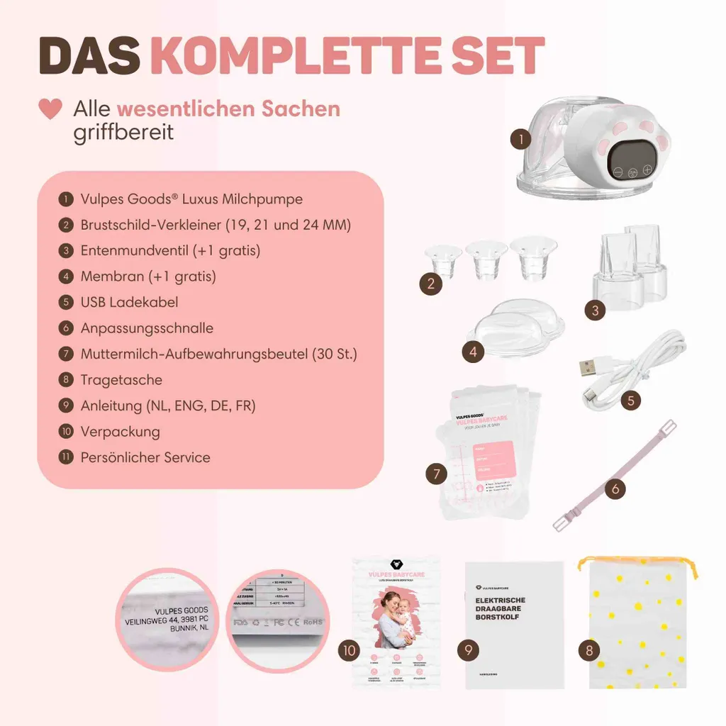 Tire-lait Électrique sans Douleur avec 4 Tailles de Brides Ajustables - 12