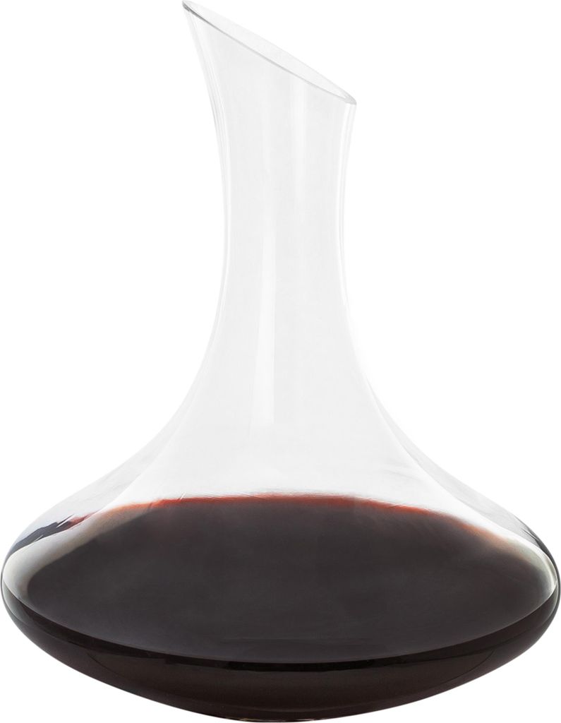 Krumble Dekanter mit schmalem Hals - Dekanter - Glaskaraffe - Weindekanter - Glas - 1500 ml - Transparent - 21,5 x 22 cm (dxh)