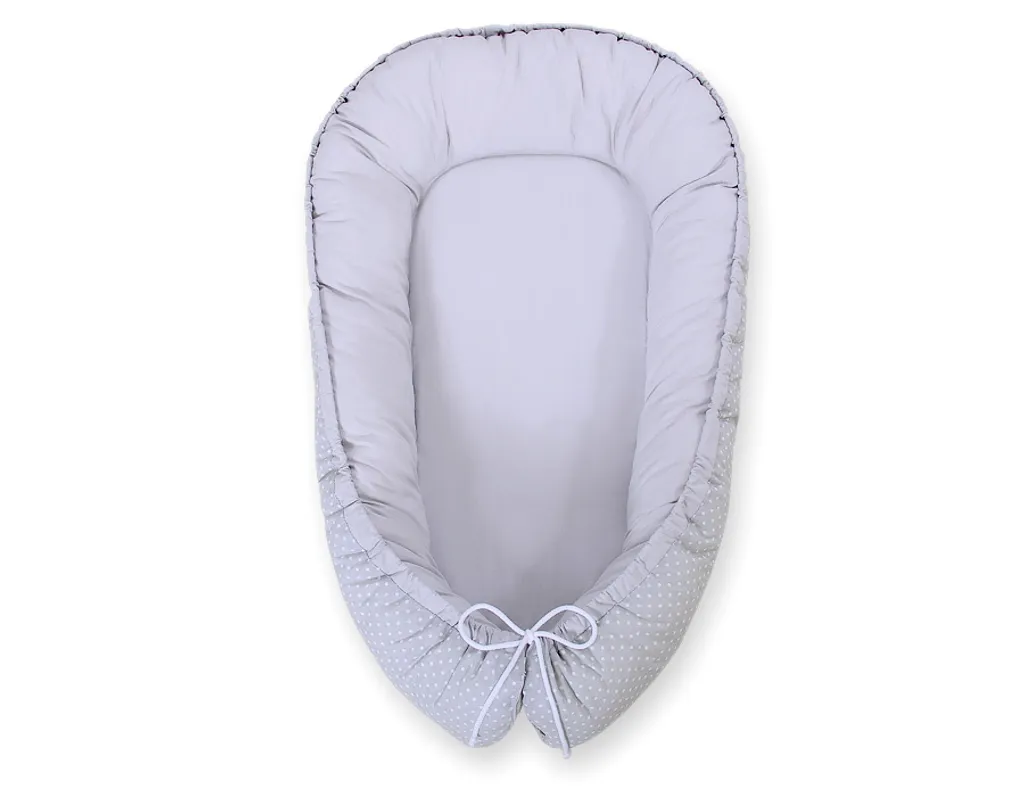 Cocon pour bébé Premium Gris Réversible avec Certificat Oeko-Tex