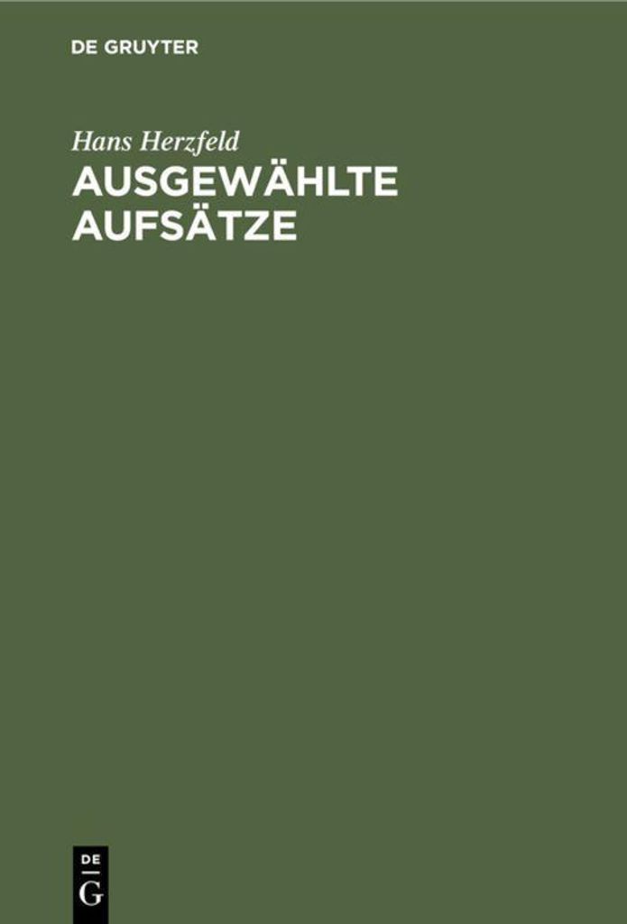 Ausgewählte Aufsätze