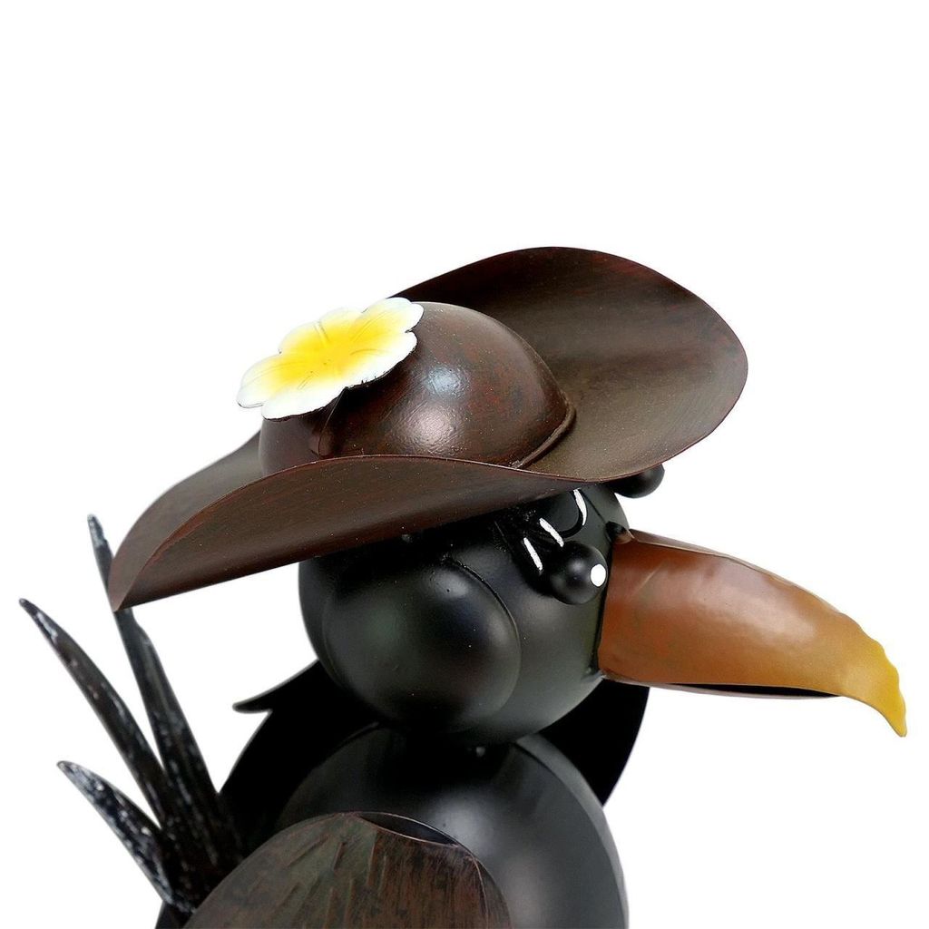 Zahradní dekorace, kovová, havran, 14x20x66 cm Obrázek produktu 4
