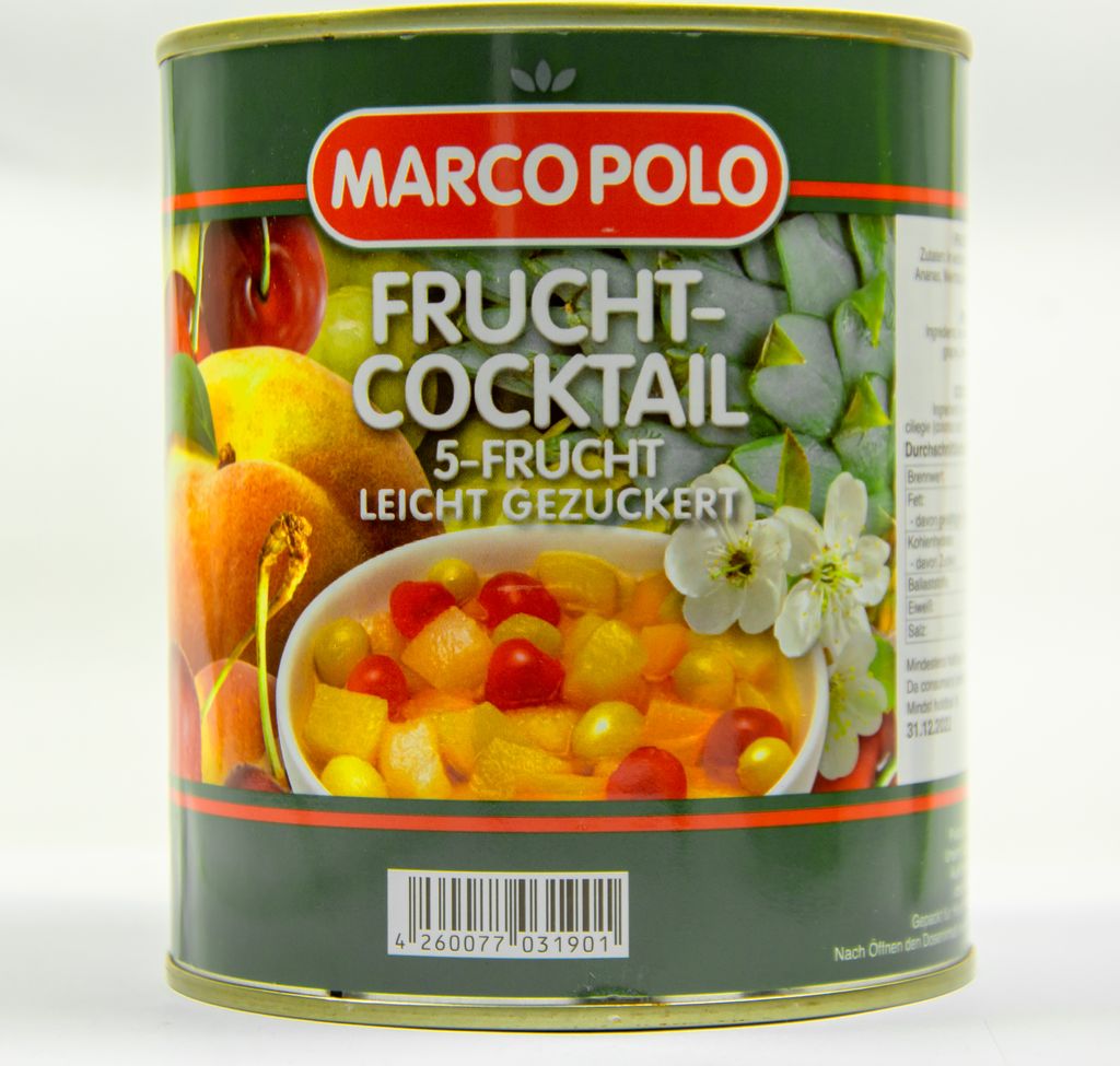 Food-United 5-Frucht-Cocktail leicht gezuckert 1 Dose Produktbild 