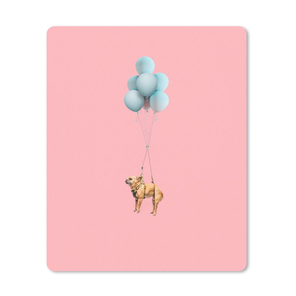 MuchoWow Mauspad Mousepad Chihuahua auf blauen Luftballons 30x40 cm - Mousepads - Maus Mat - Pad - Mausunterlage - Mausmatten