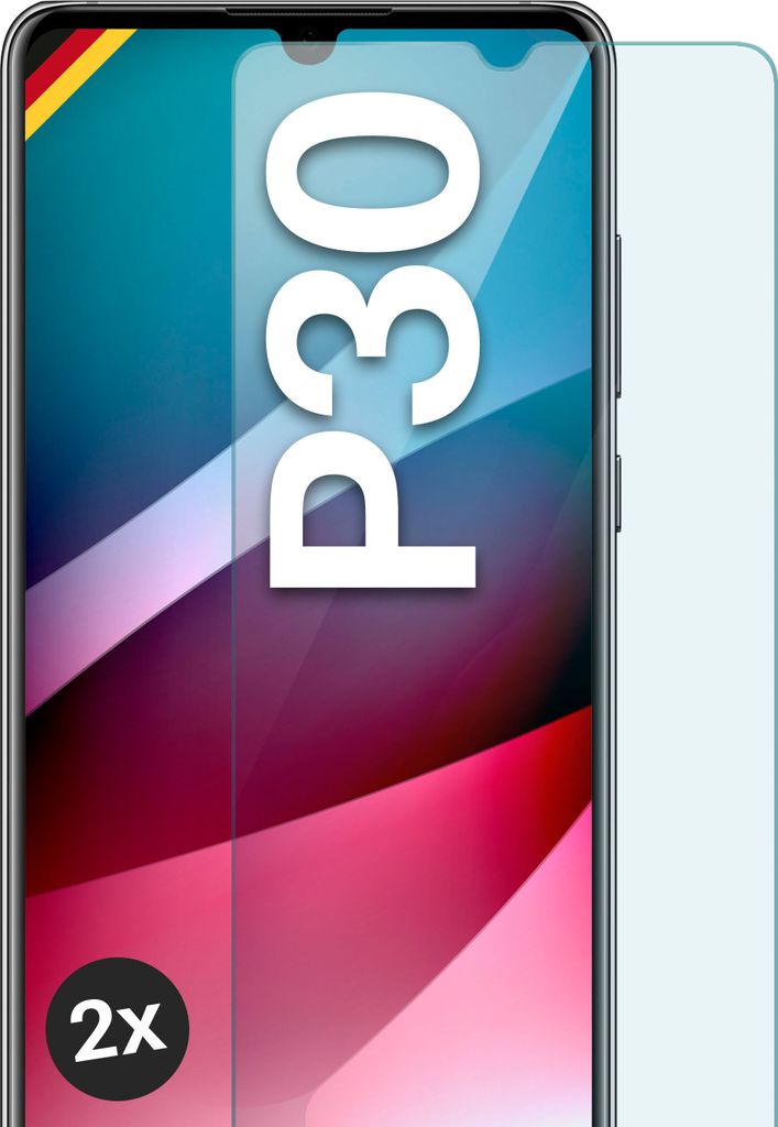 SCHUTZFOLIE FÜR HUAWEI P30 - ECHTGLAS, Stückzahl:2er Set