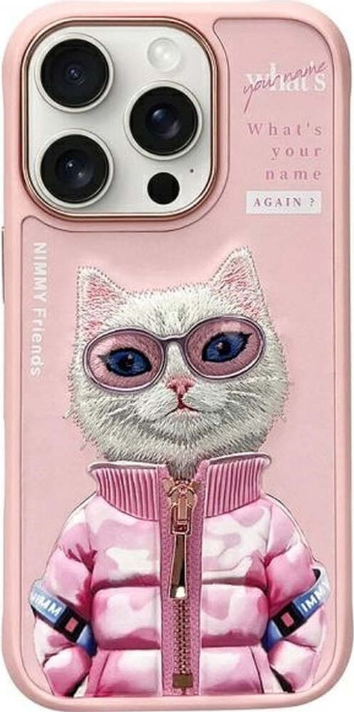NIMMY Tasche COOL&CUTE 2.0 Cat passend für IPHONE 16 Pro Max rosa