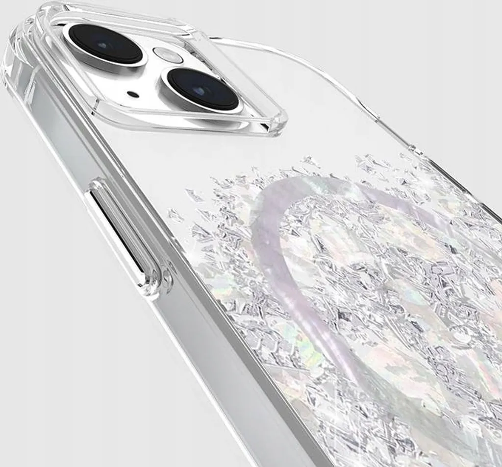 Étui de protection iPhone 15 MagSafe transparent avec motif nacre - 15