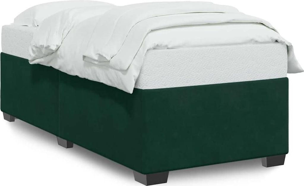 vidaXL Bettgestell ohne Matratze Dunkelgrün 80x200 cm Samt Produktbild 