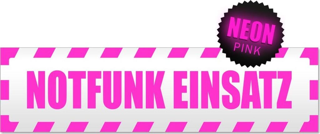 Notfunk Einsatz gestreift Magnetschild Schild magnetisch