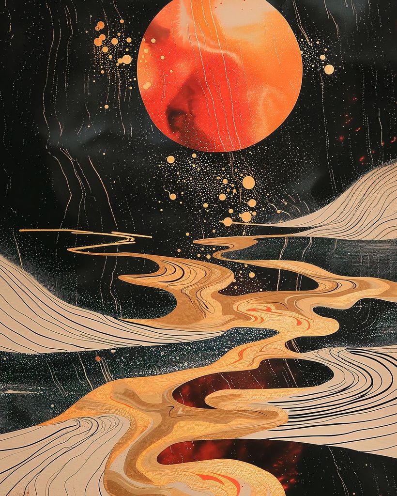 Plakat 40x50cm Planetarischer Tanz