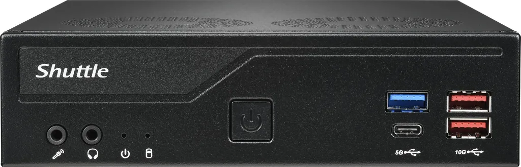 Mini PC Barebone Shuttle DH770 Slim châssis métallique robuste LGA 1700 noir